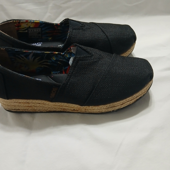 BOBS Black Espadrille Slip-On Shoes - Picture 6 of 16
